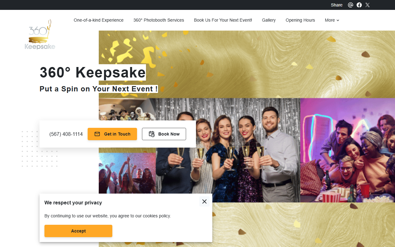 360keepsake.com screenshot