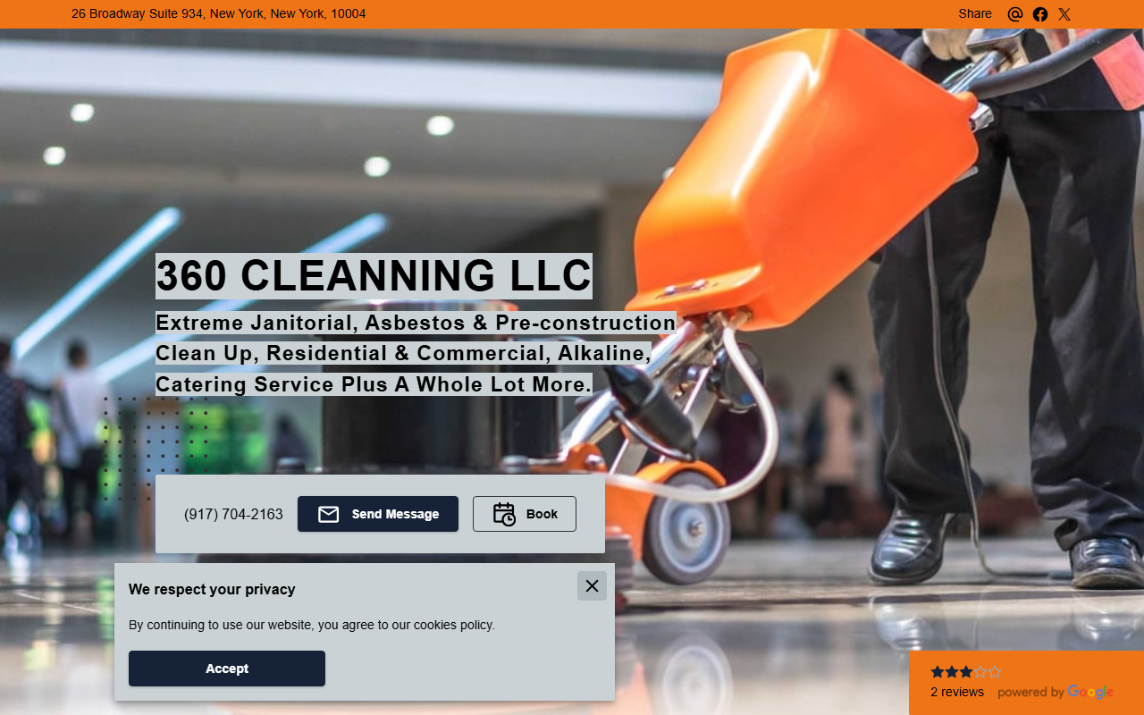 360kleanning.com screenshot