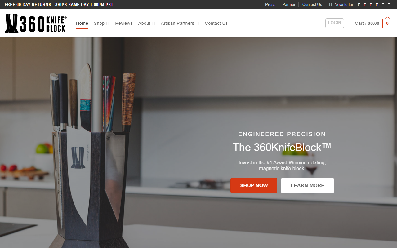 360knifeblock.com screenshot
