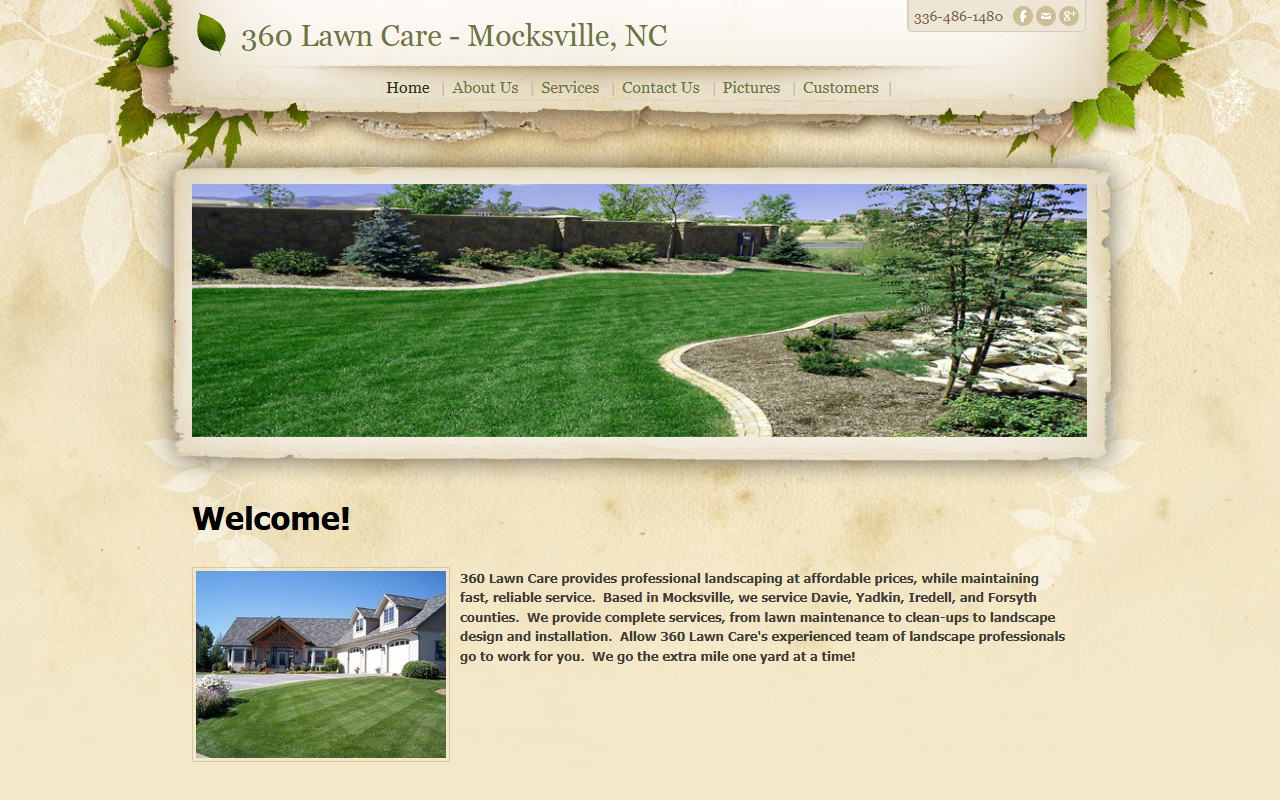 360lawncarenc.com screenshot