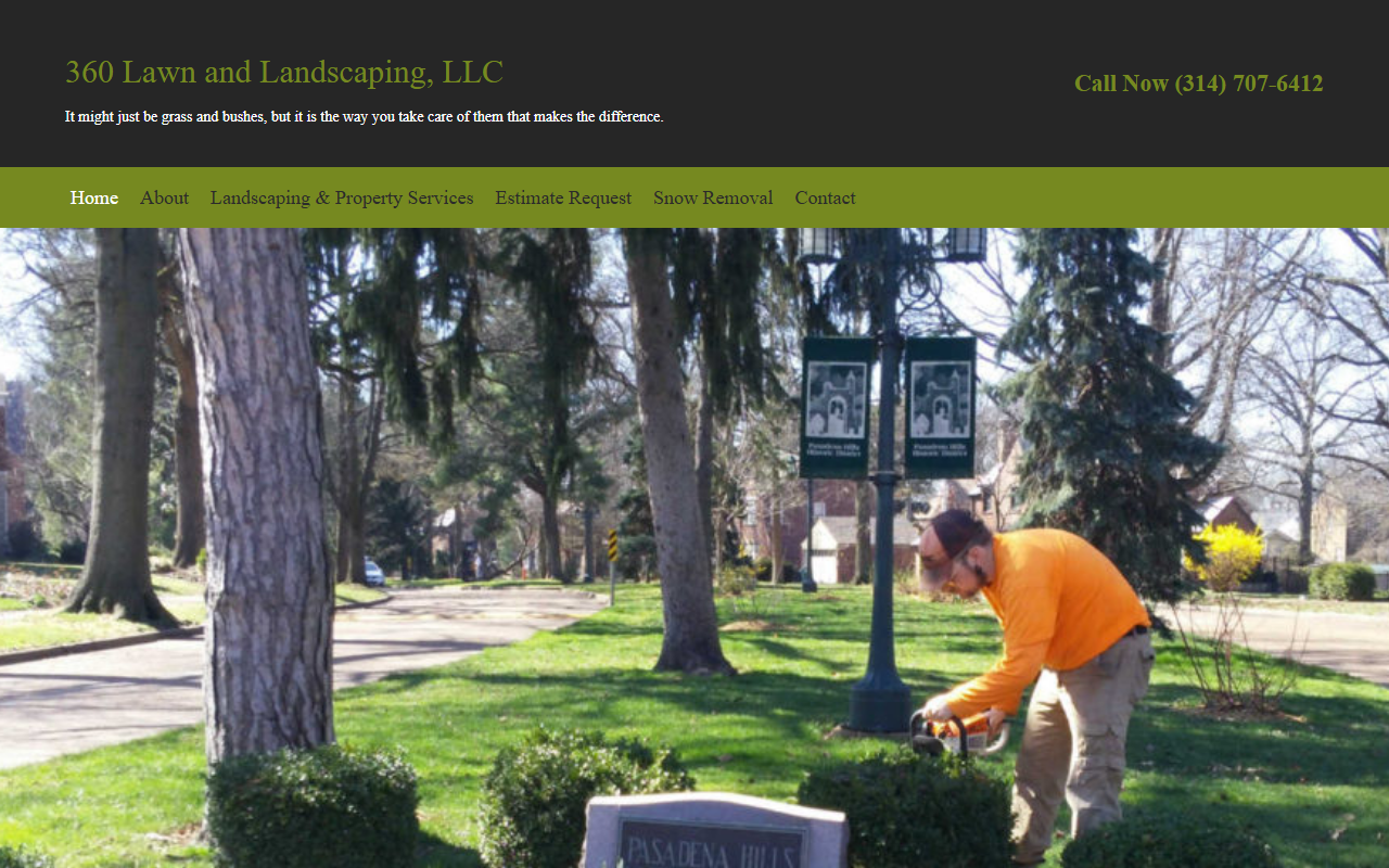 360lawnservice.com screenshot