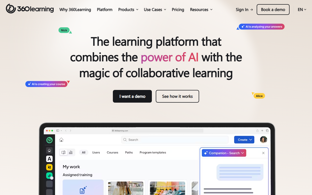 360learning-dev.com screenshot