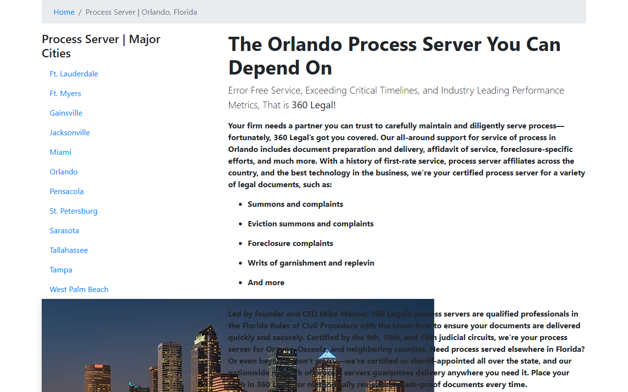 360legalorlando.com screenshot