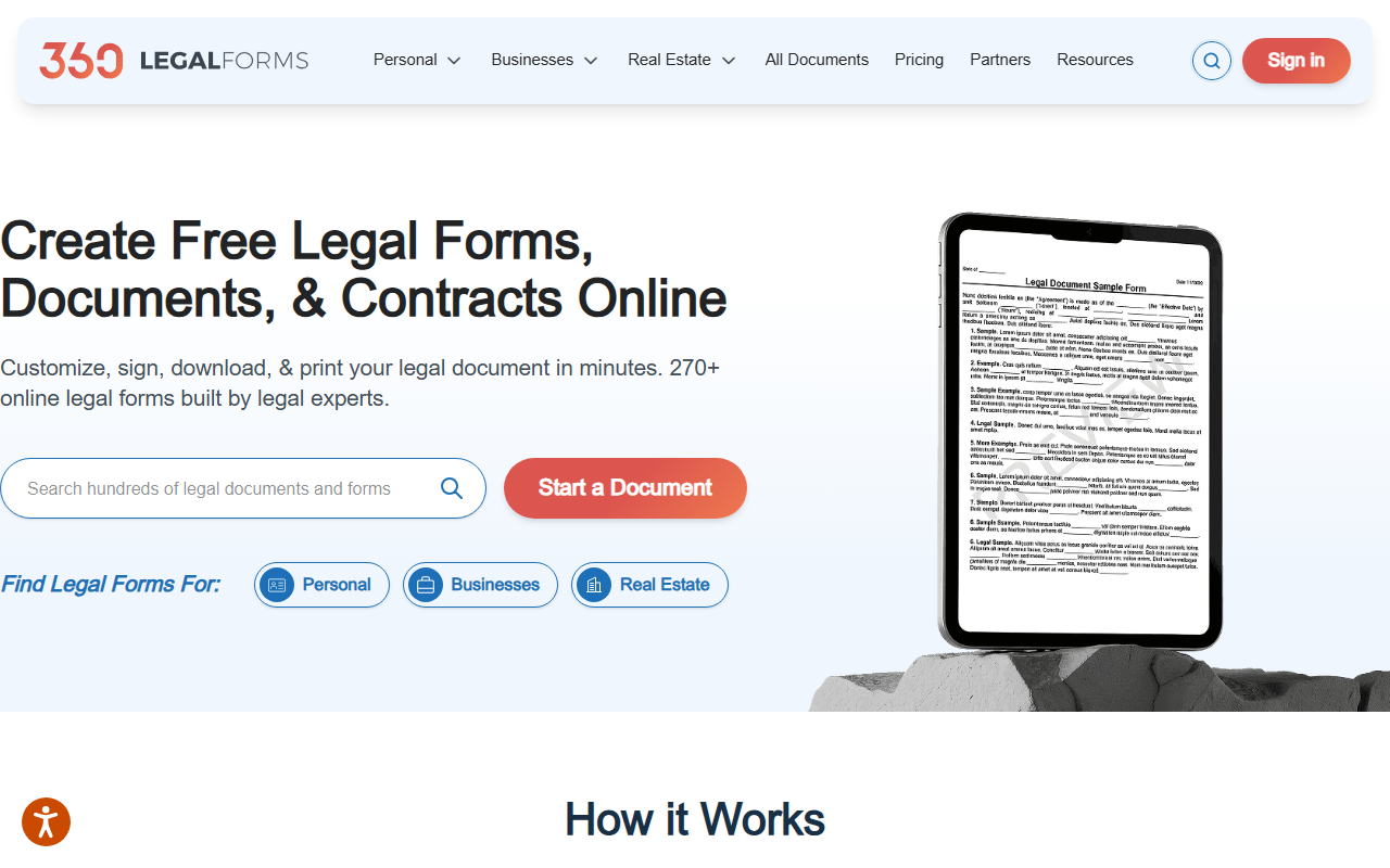 360legalservices.com screenshot