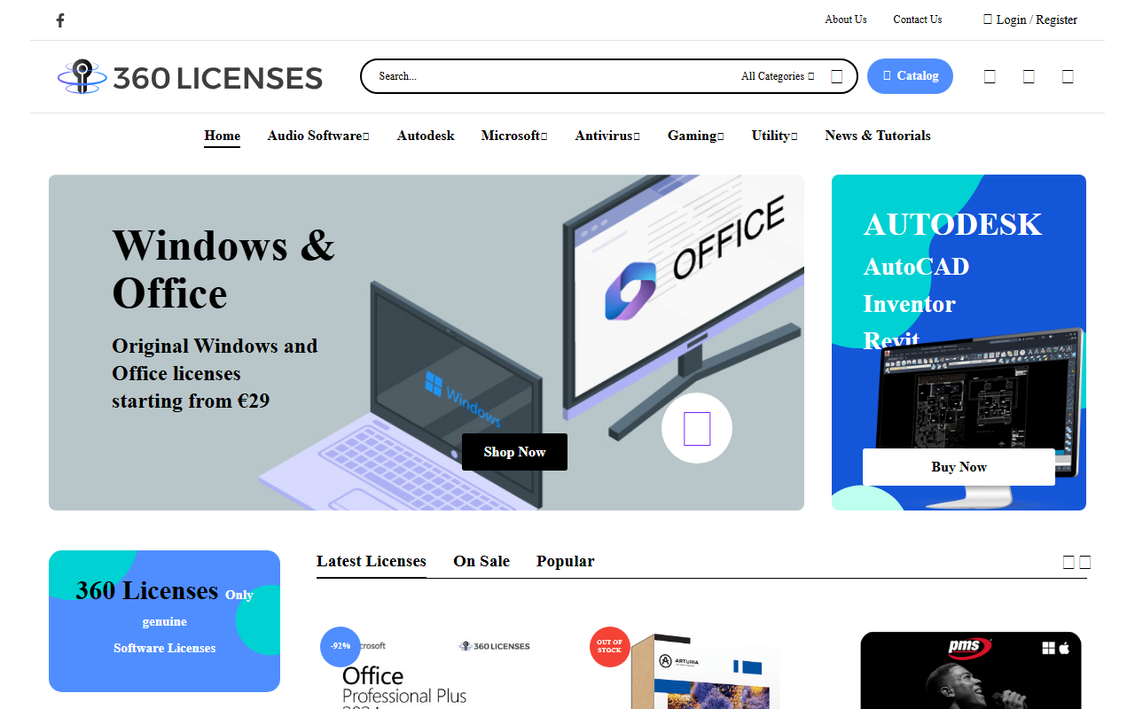 360licenses.com screenshot