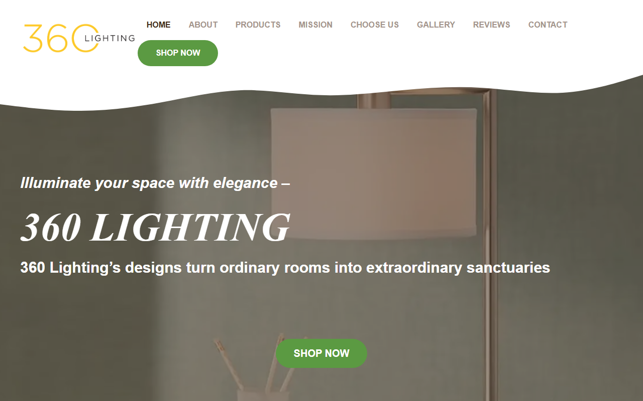 360lightinglamps.com screenshot