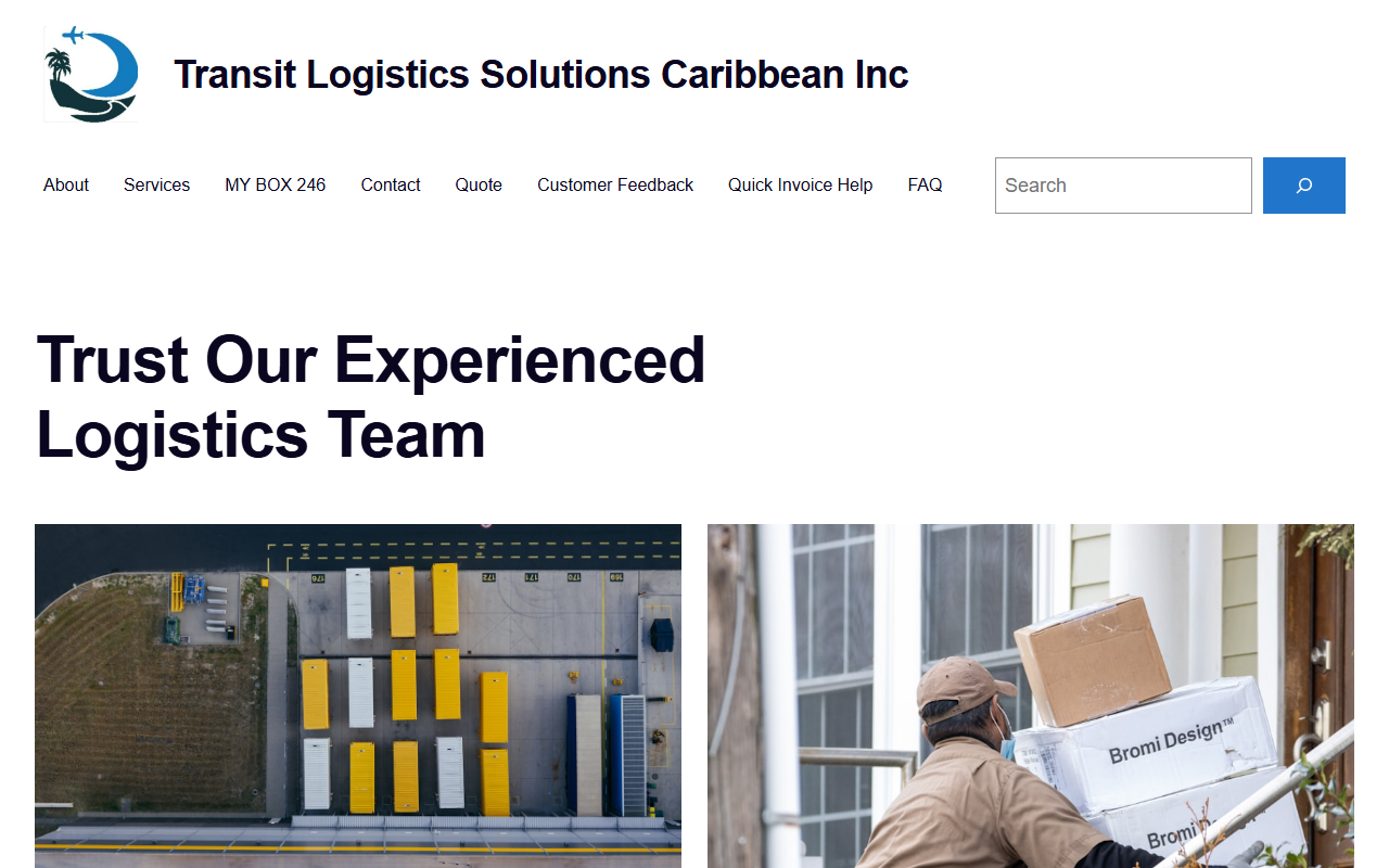 360logisticsbb.com screenshot