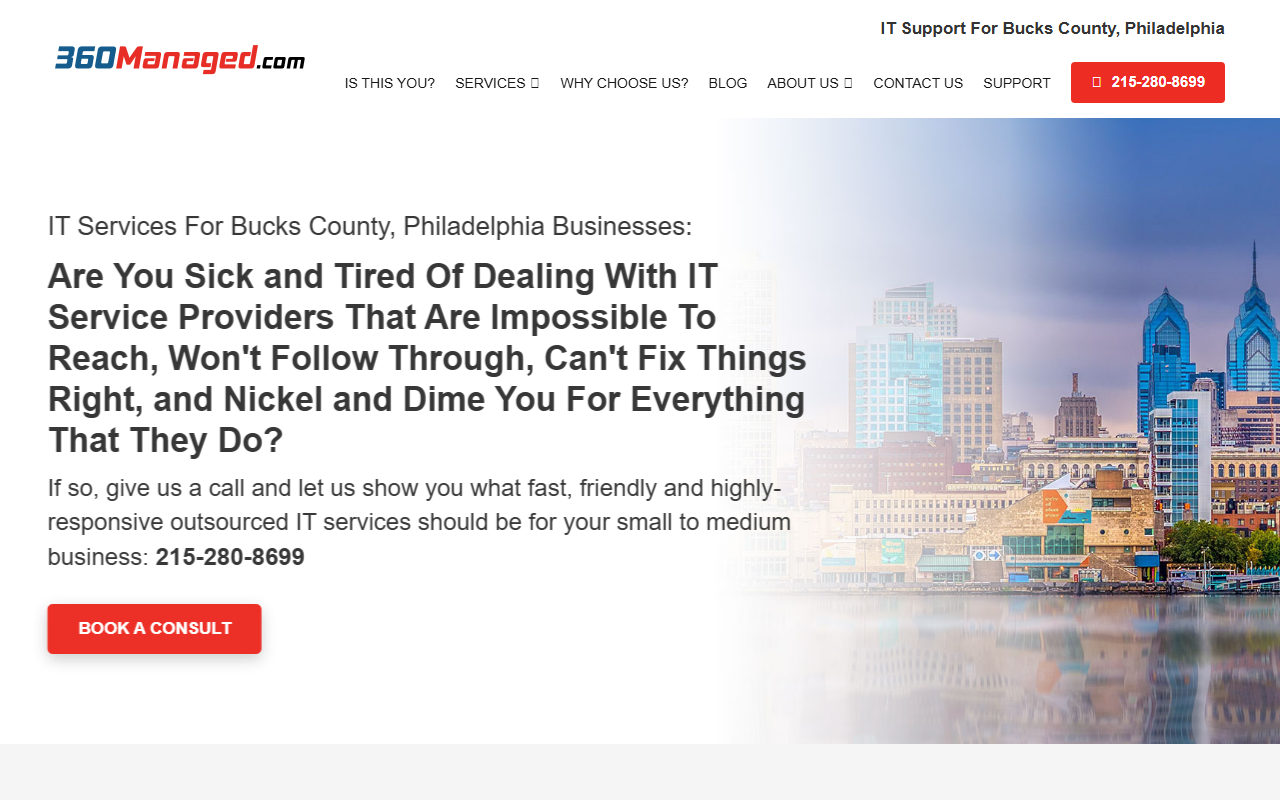 360managed.com screenshot