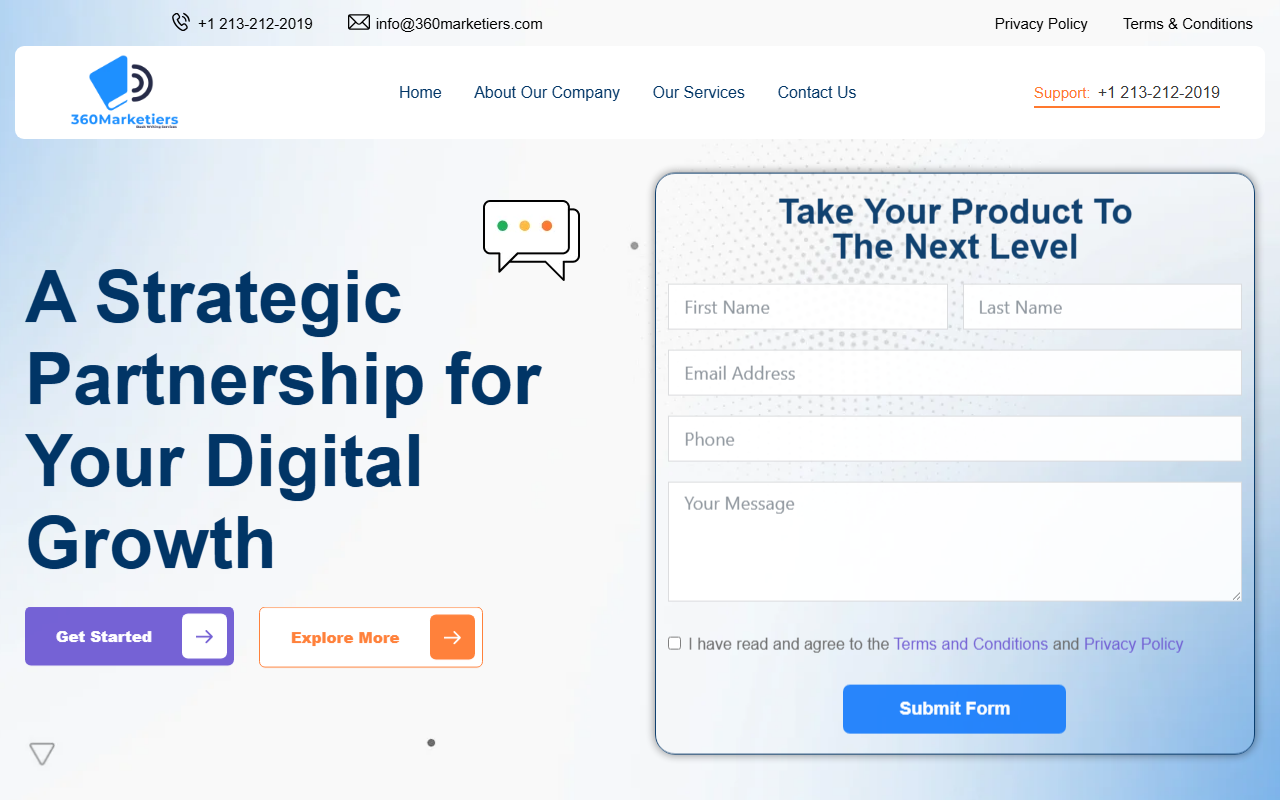 360marketiers.com screenshot