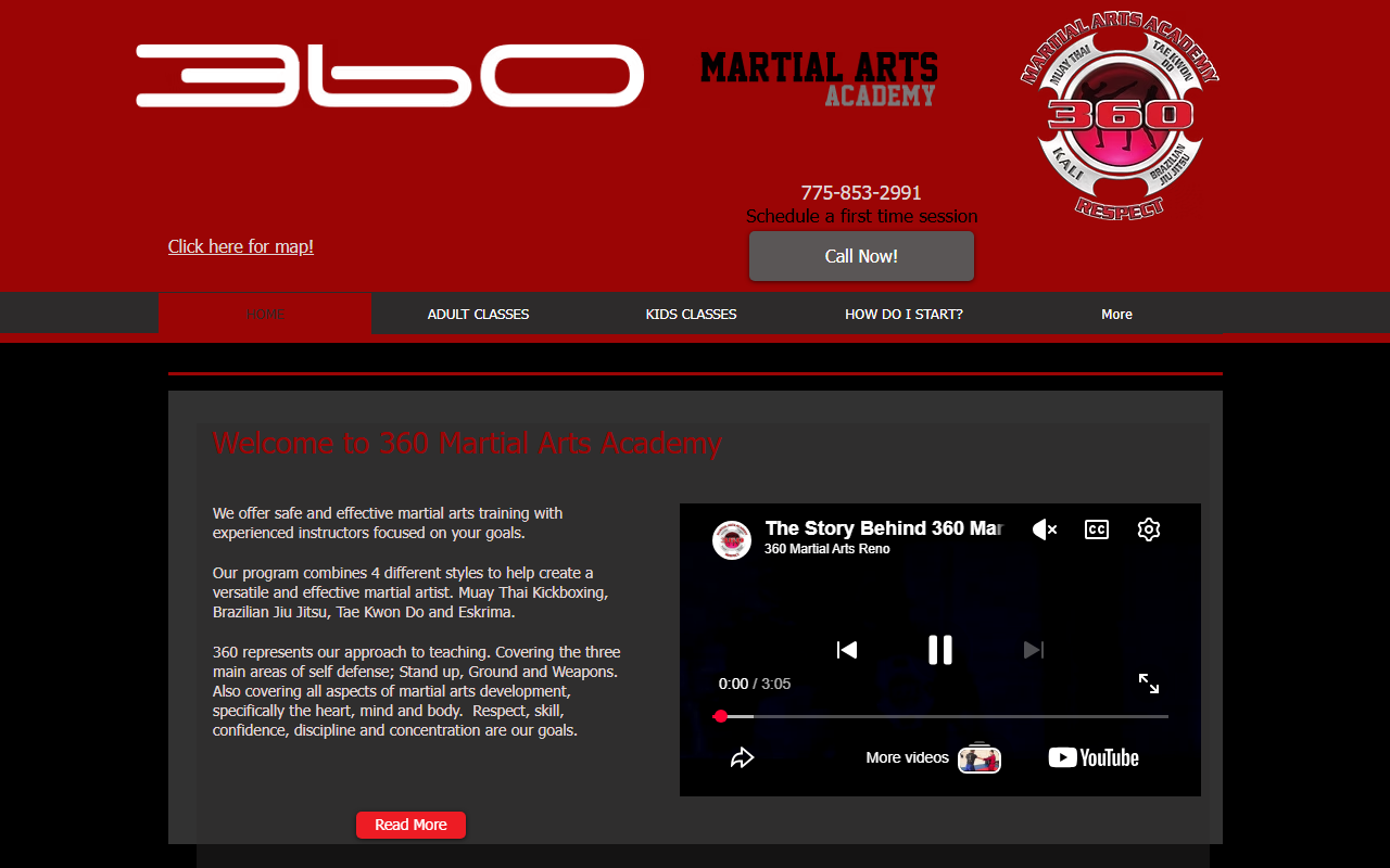 360martialarts.com screenshot