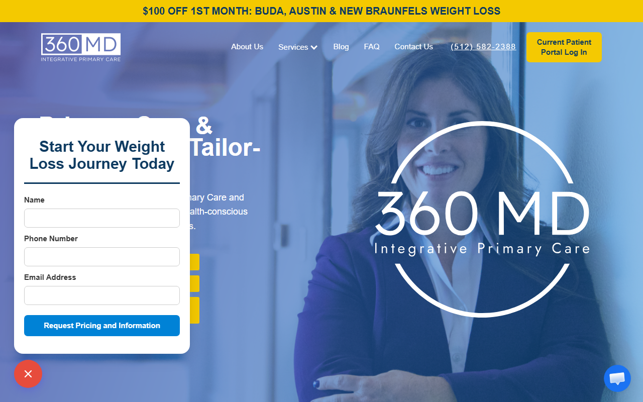360mdaustin.com screenshot