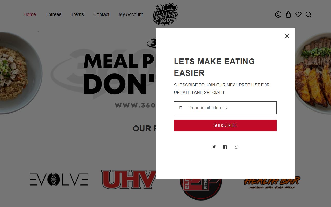 360mealpreps.com screenshot