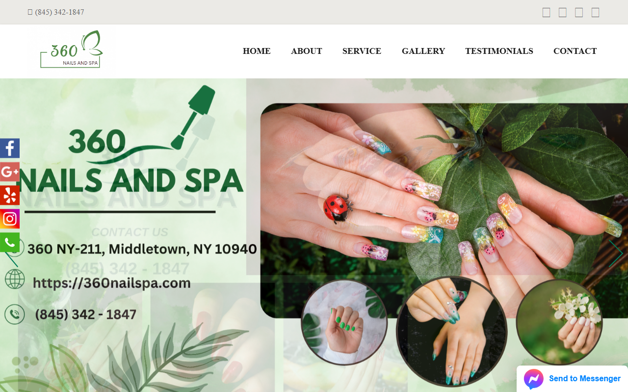 360nailspa.com screenshot