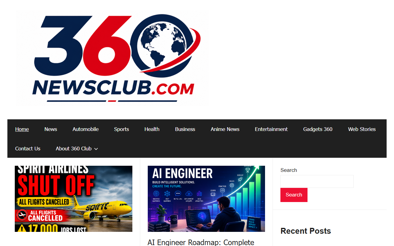 360newsclub.com screenshot