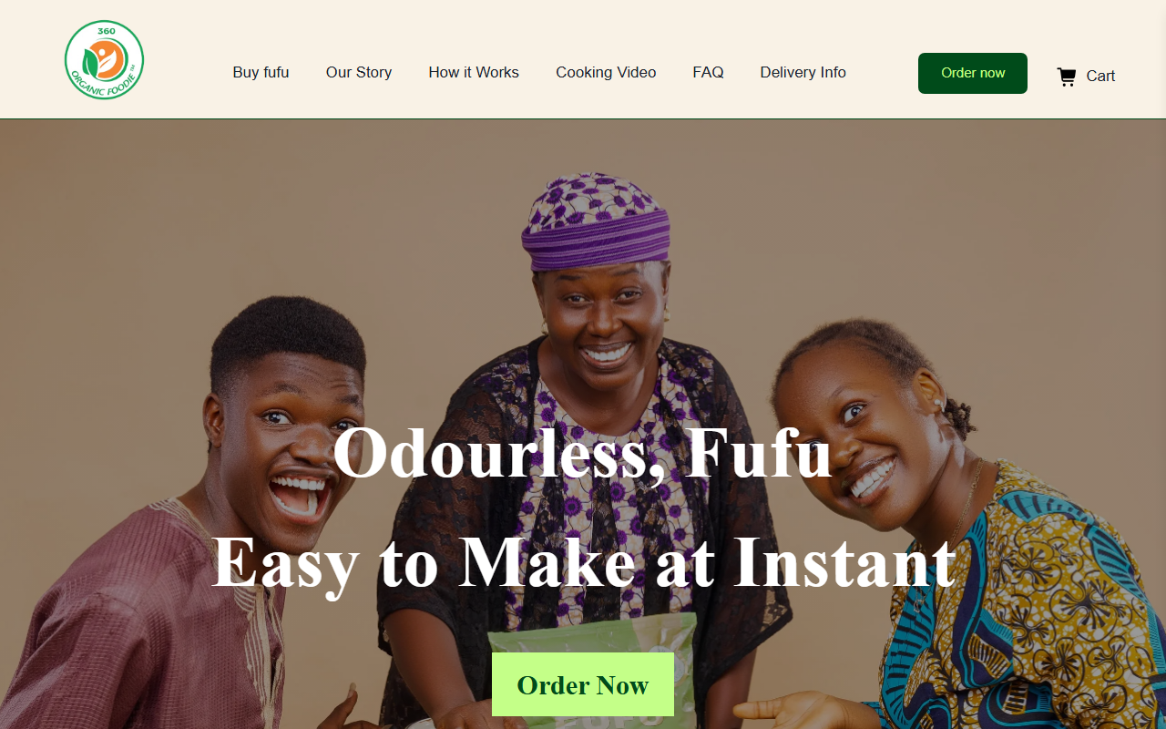 360organicfoodie.com screenshot