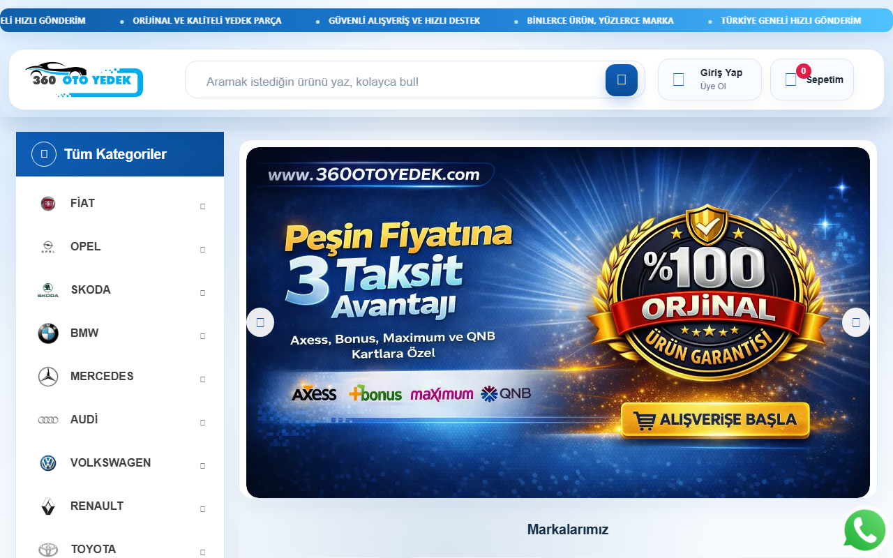 360otoyedek.com screenshot