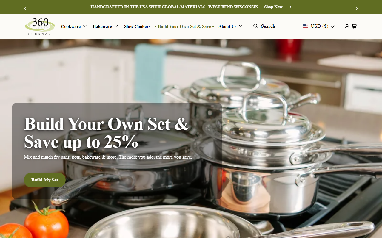 360ovenware.com screenshot