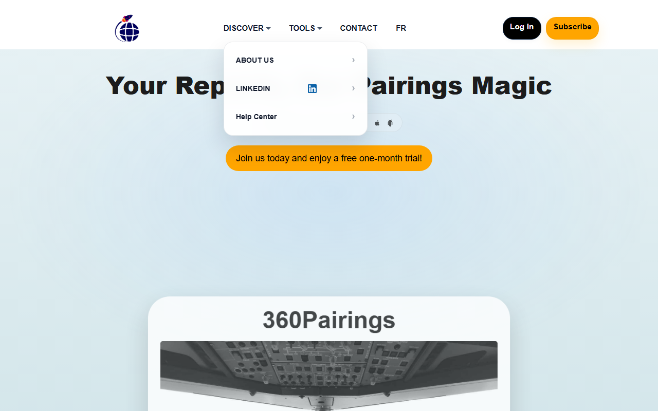 360pairings.com screenshot