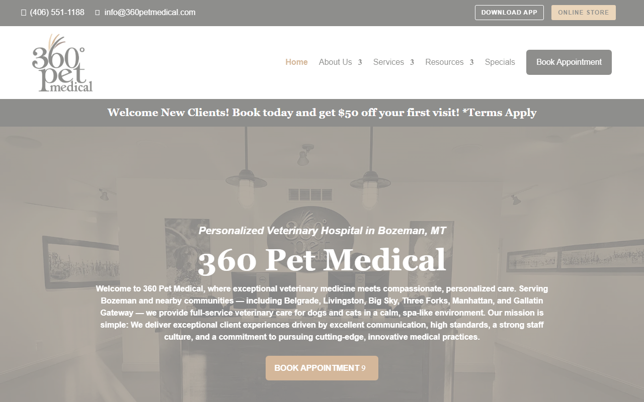360petmedical.com screenshot