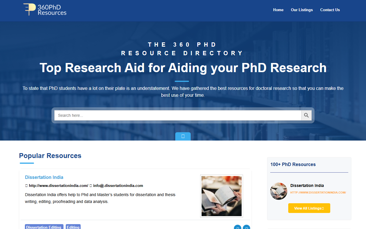 360phdresources.com screenshot