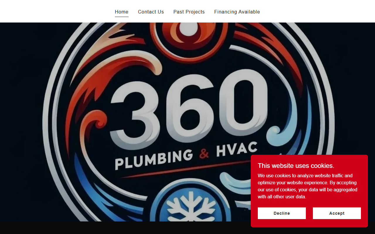 360plumbinghvac.com screenshot