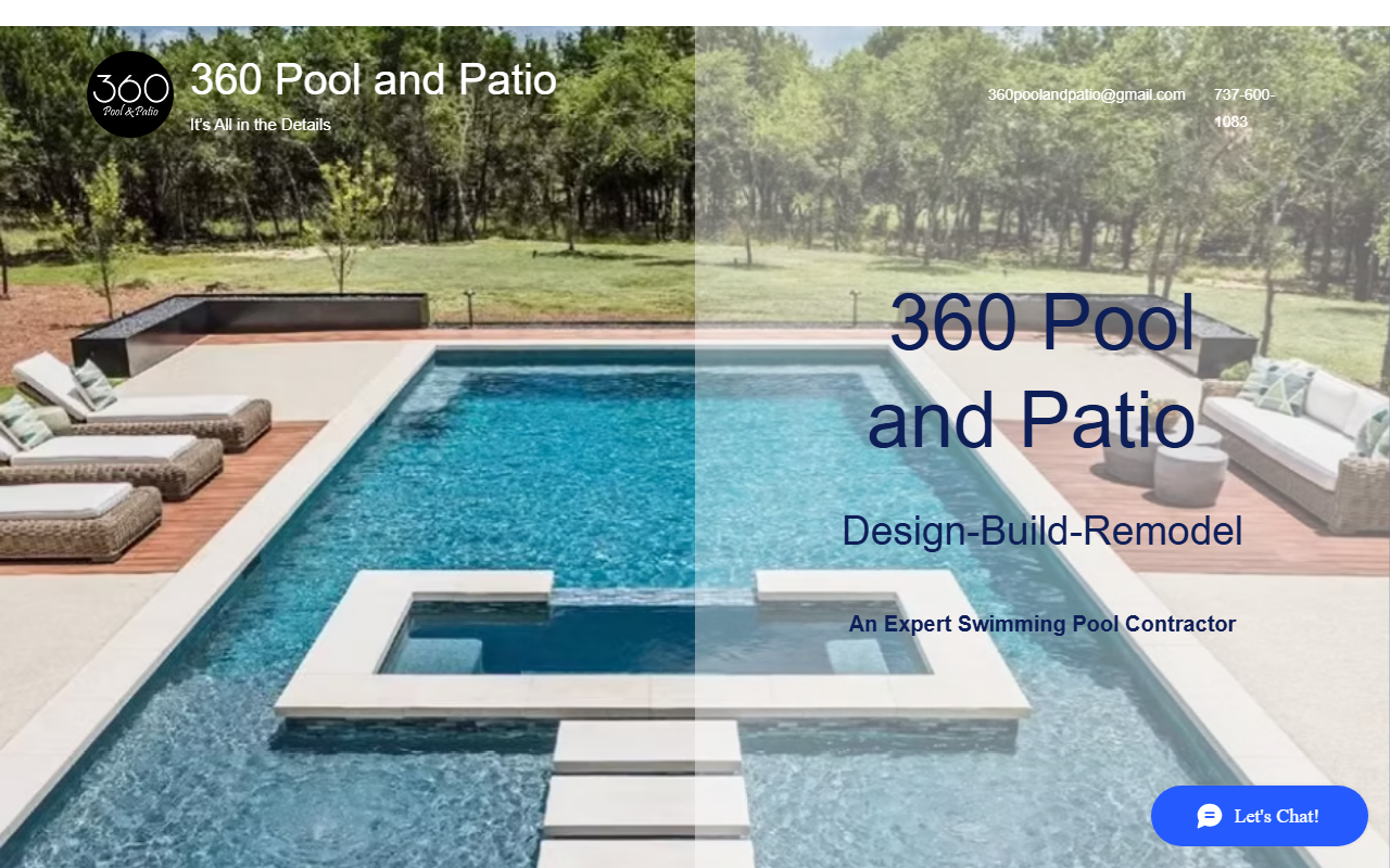 360poolandpatio.com screenshot