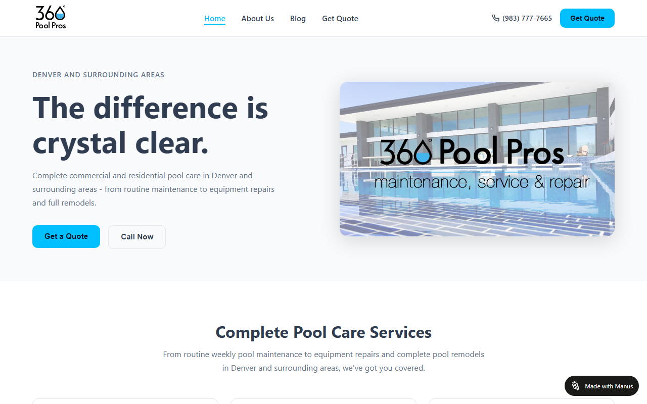 360poolpros.com screenshot