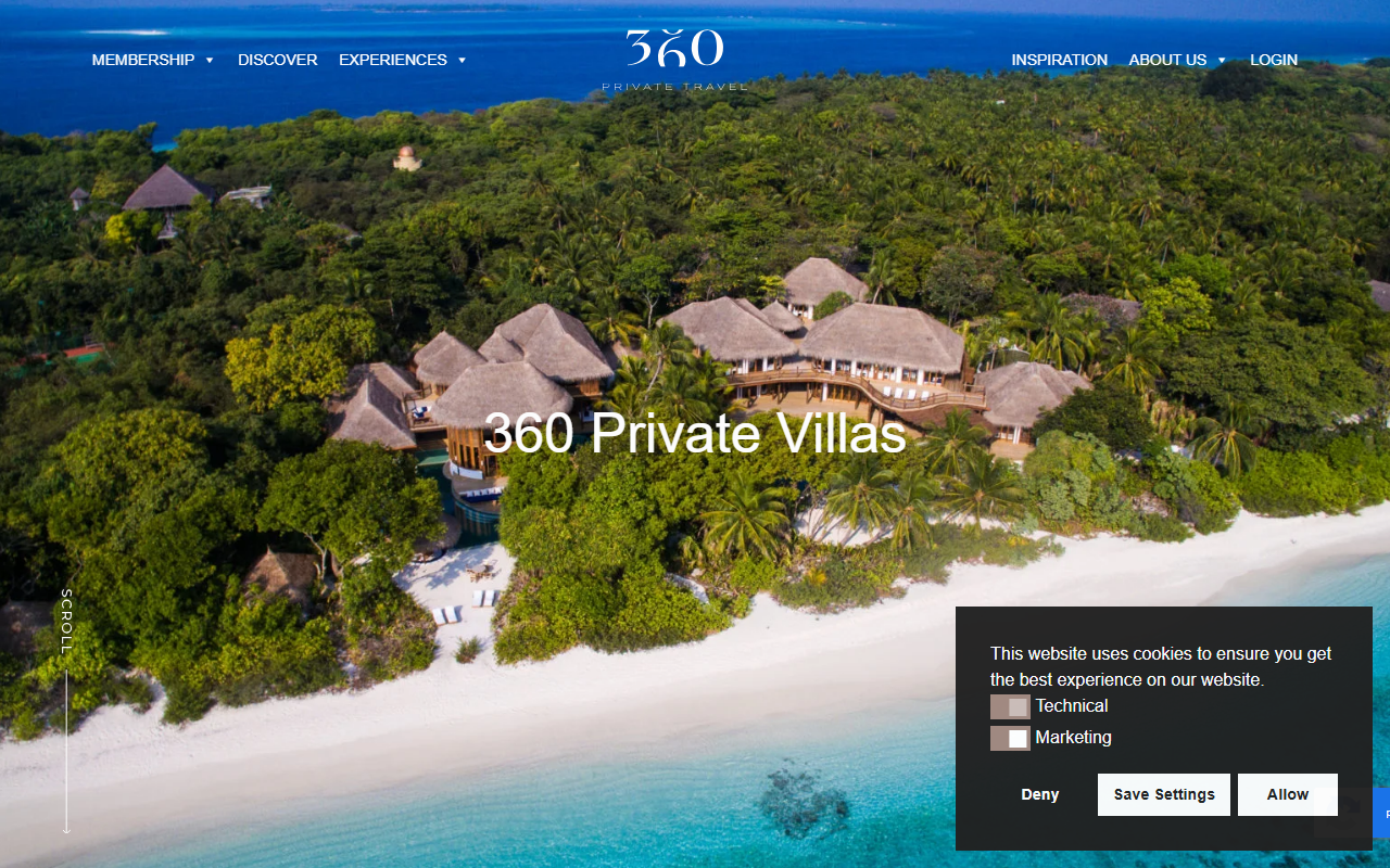 360privatevillas.com screenshot