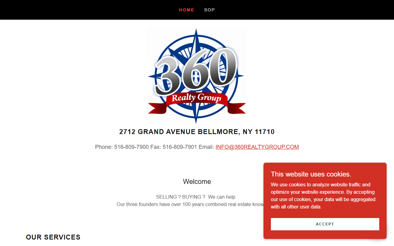 360realtygroup.com screenshot