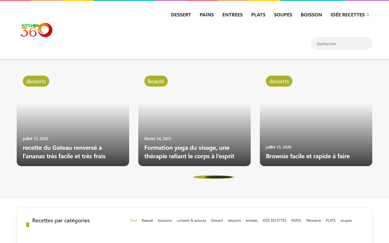 360recettes.com screenshot