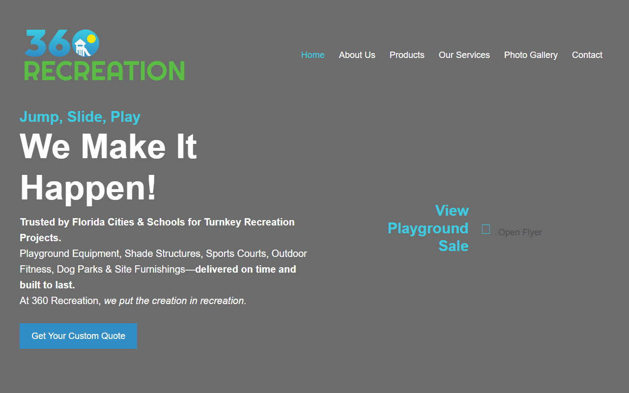 360recreation.com screenshot