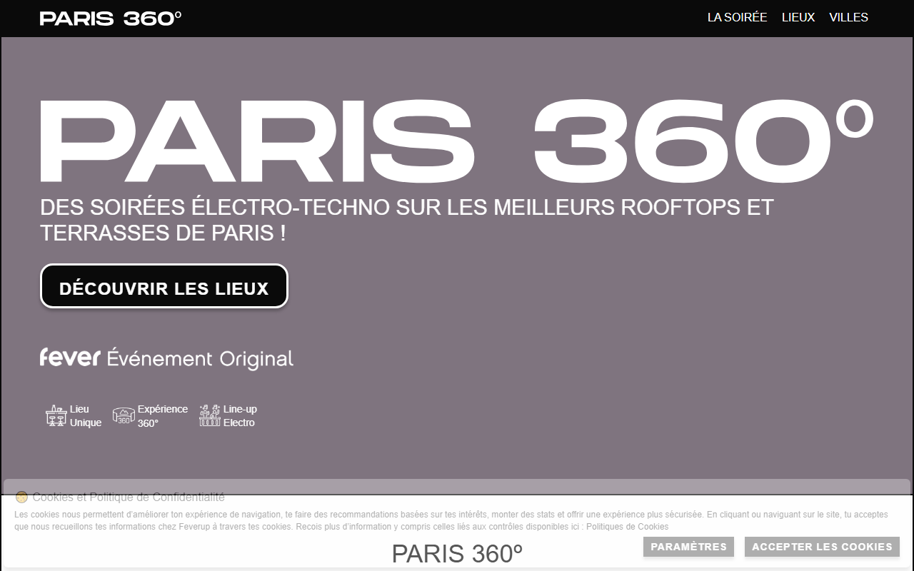 360rooftopparis.com screenshot
