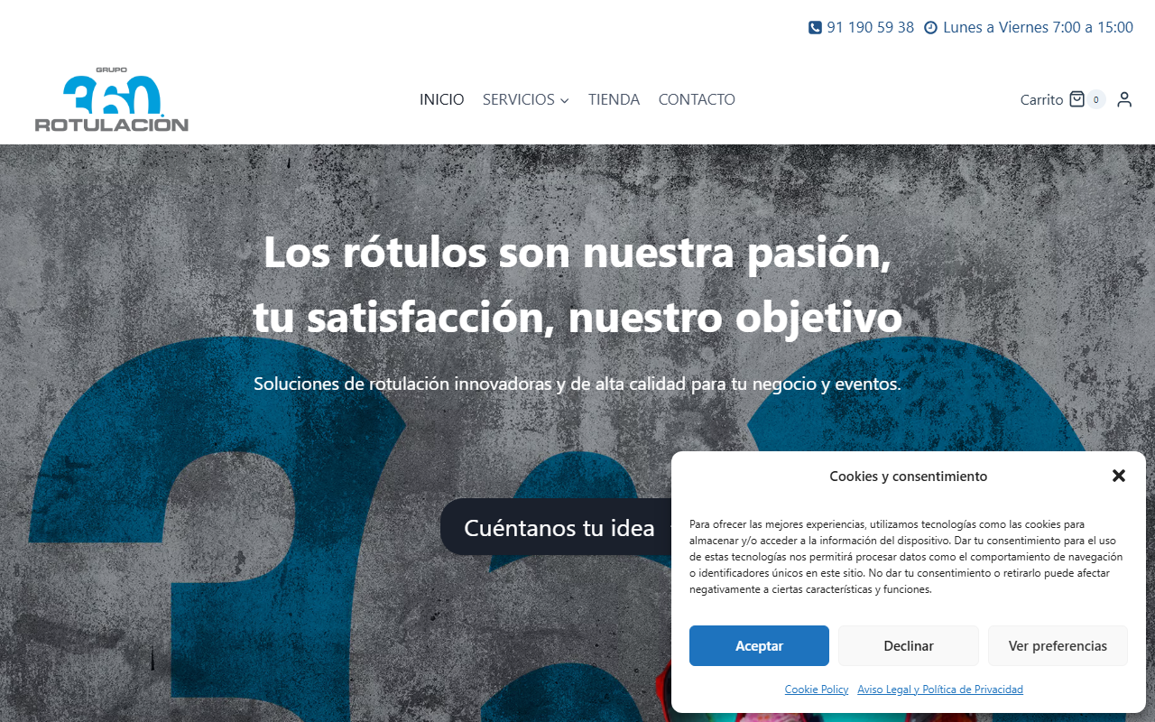 360rotulacion.com screenshot