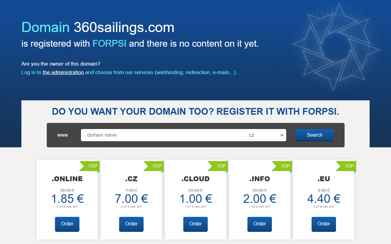 360sailings.com screenshot