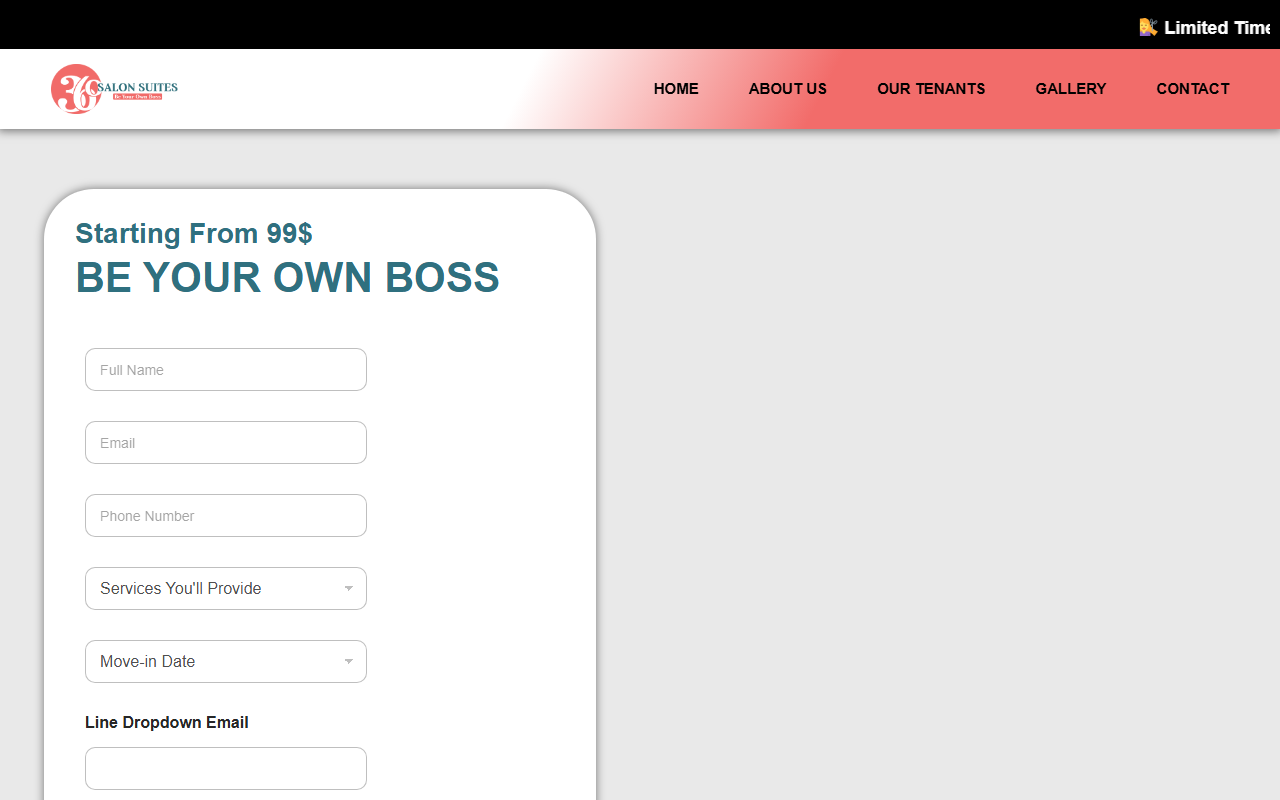 360salonsuites.com screenshot