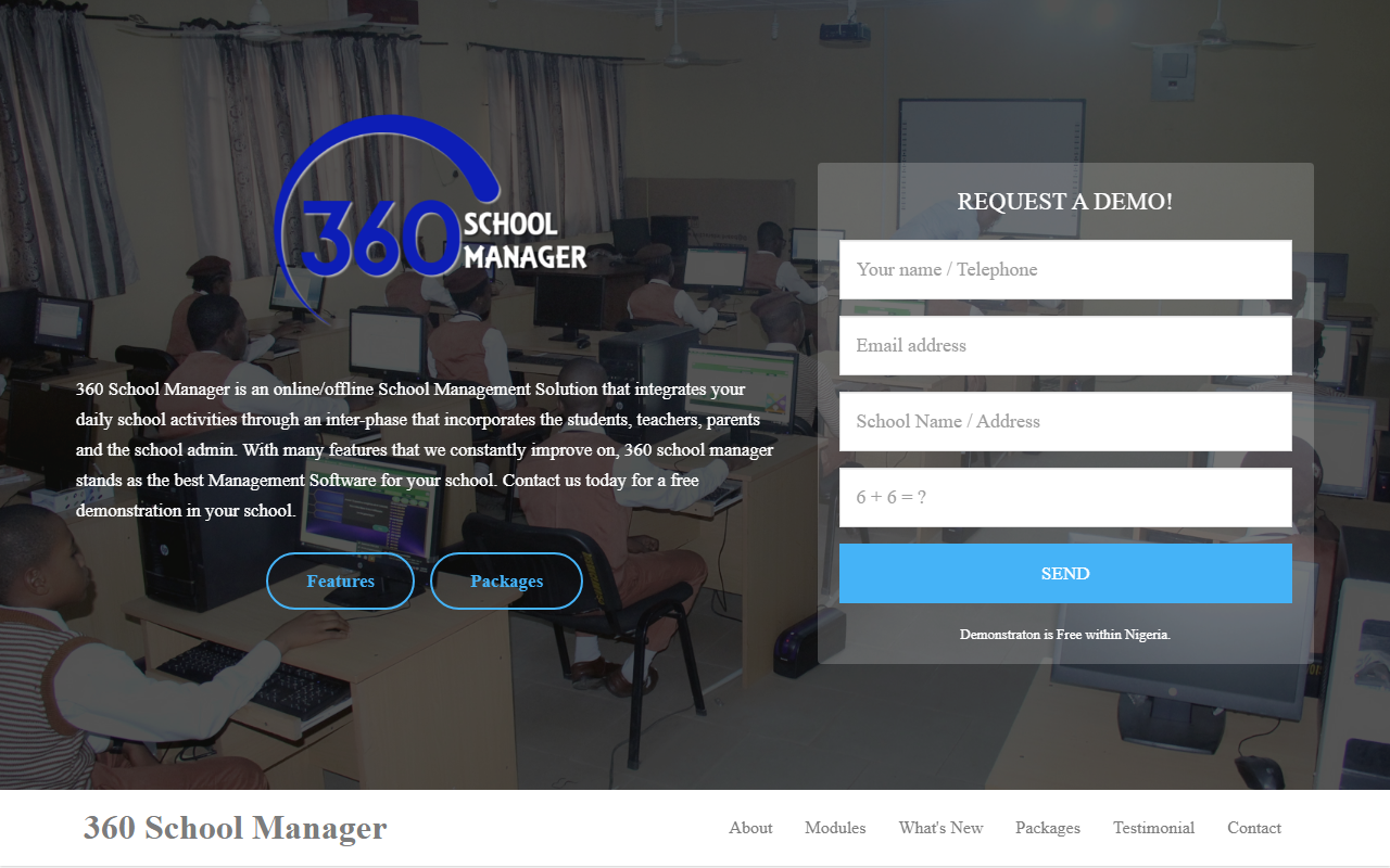 360schoolmanager.com screenshot