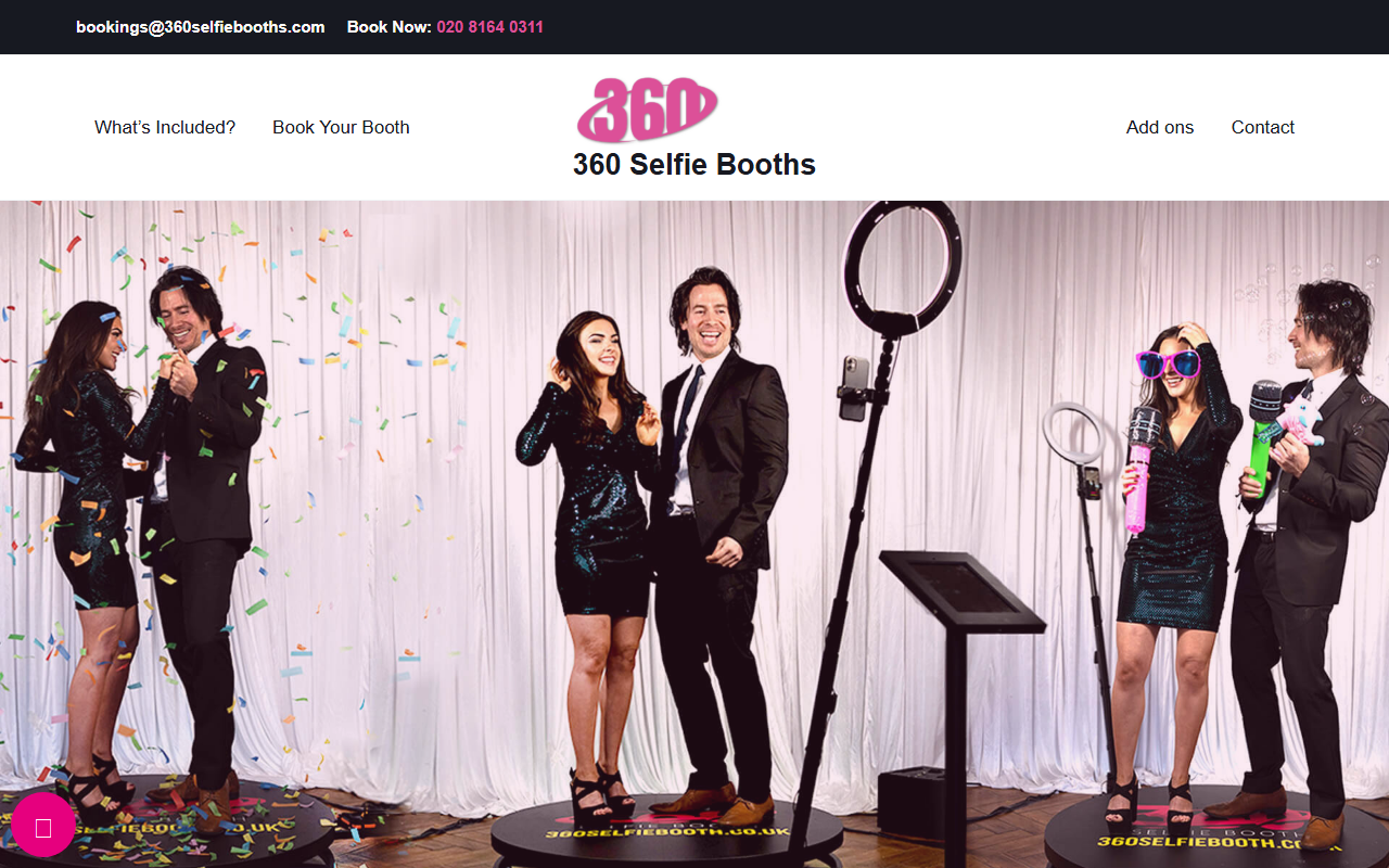 360selfiebooths.com screenshot
