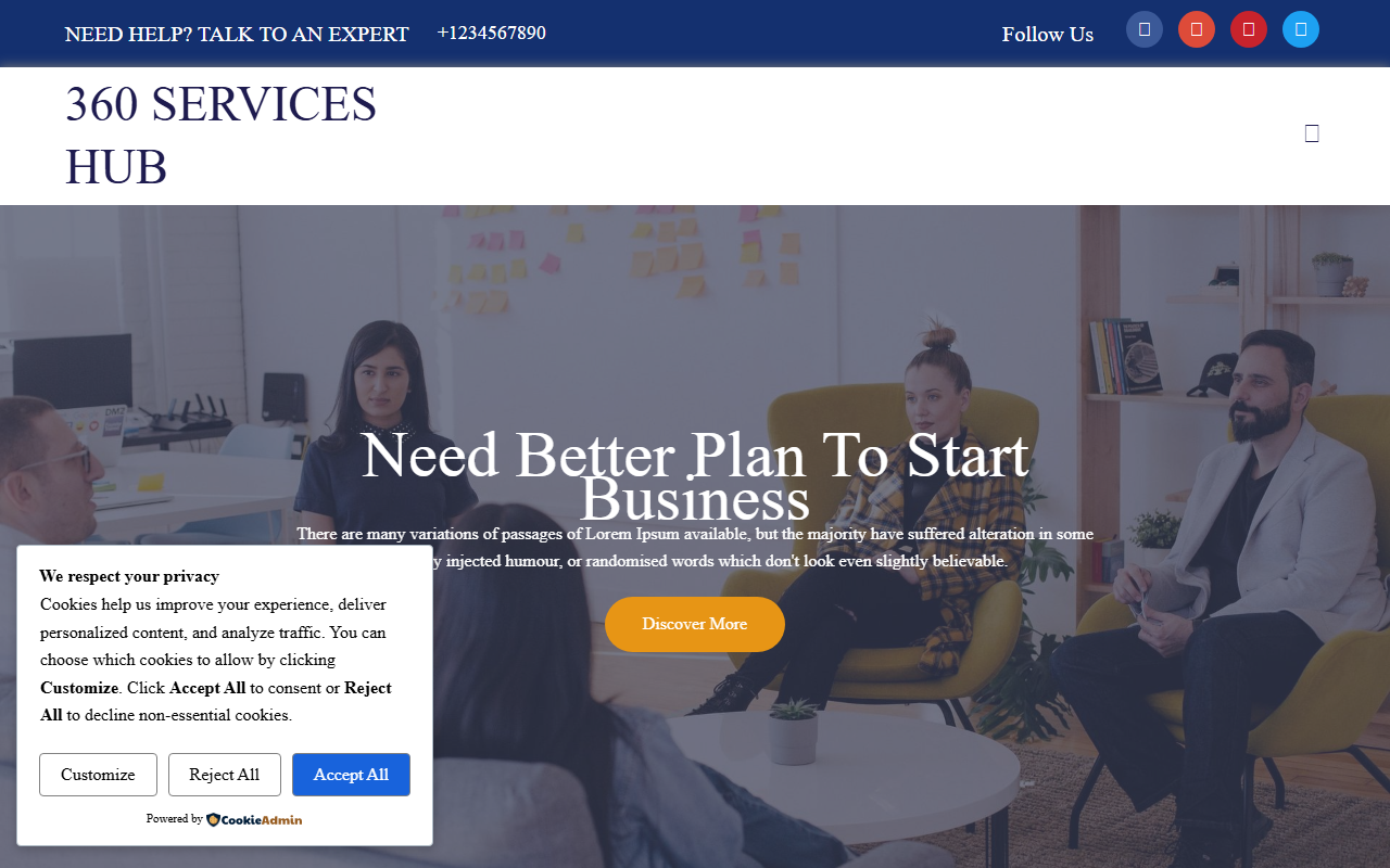 360serviceshub.com screenshot