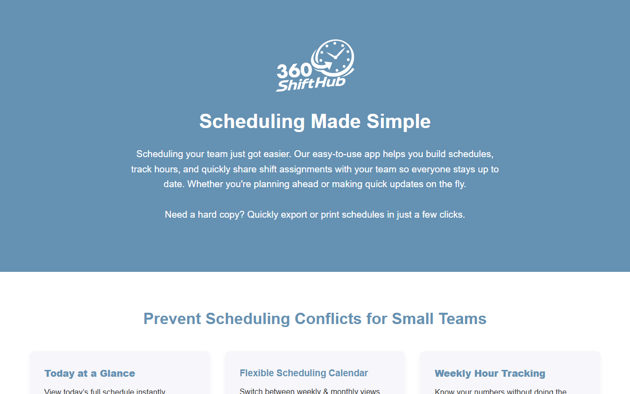 360shifthub.com screenshot
