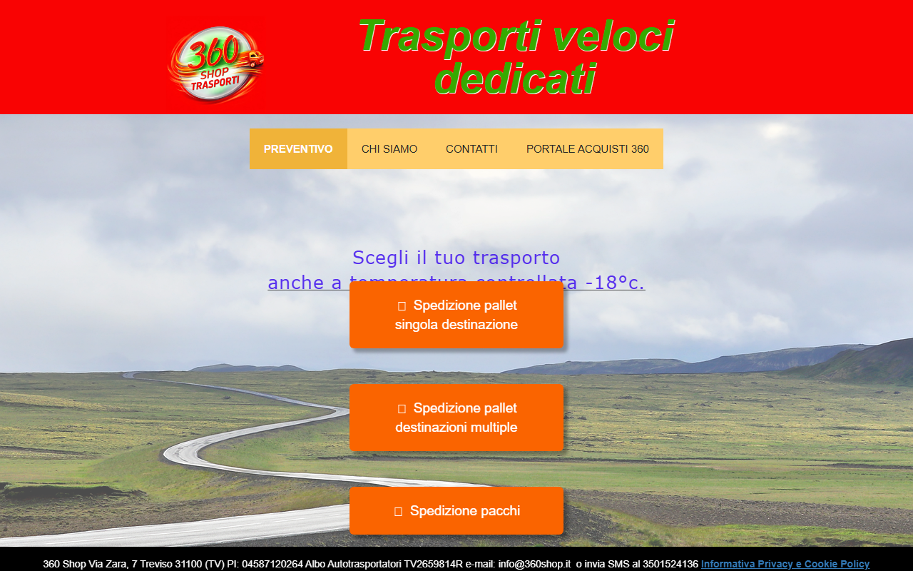 360shoptrasporti.com screenshot