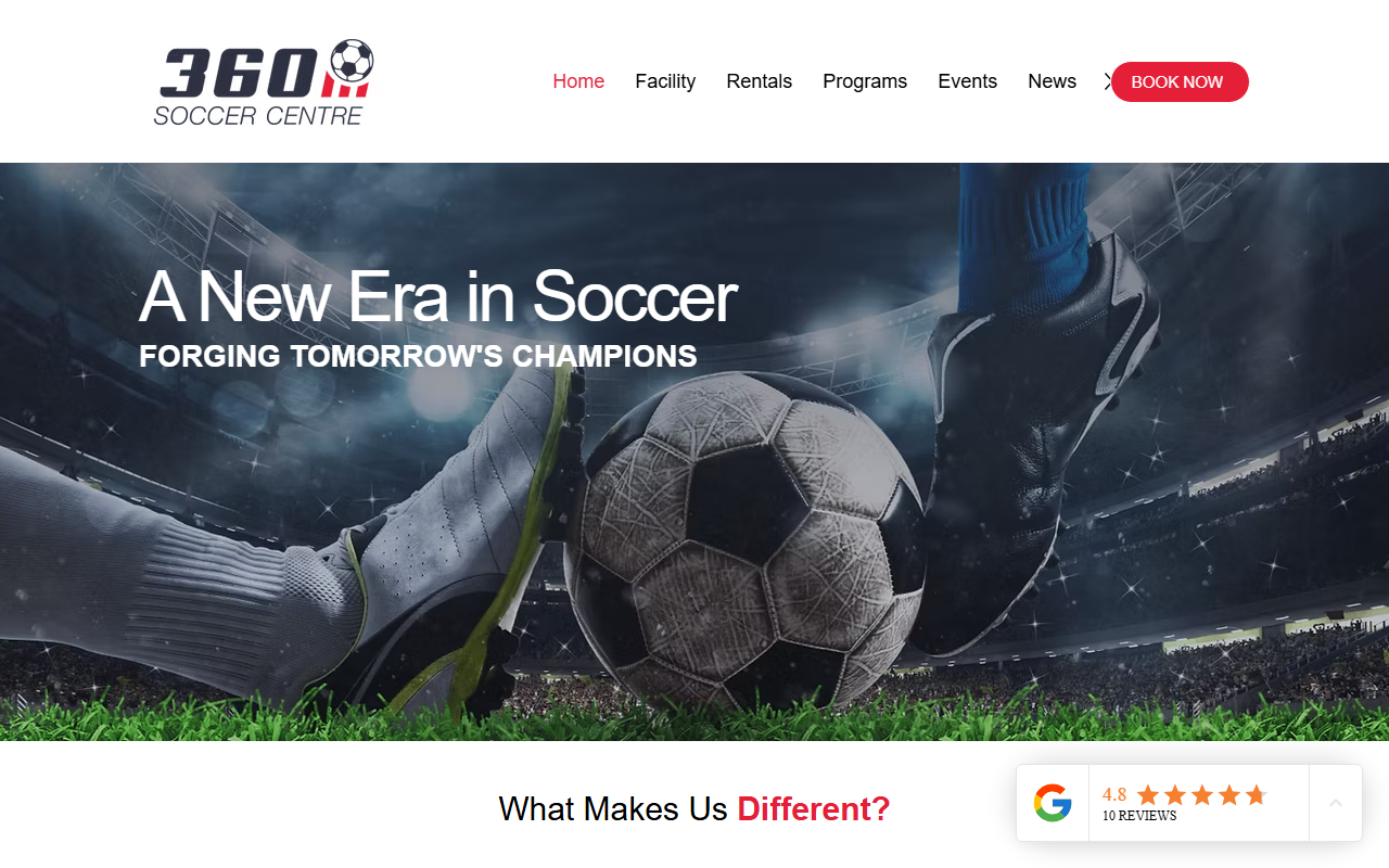 360soccercentre.com screenshot