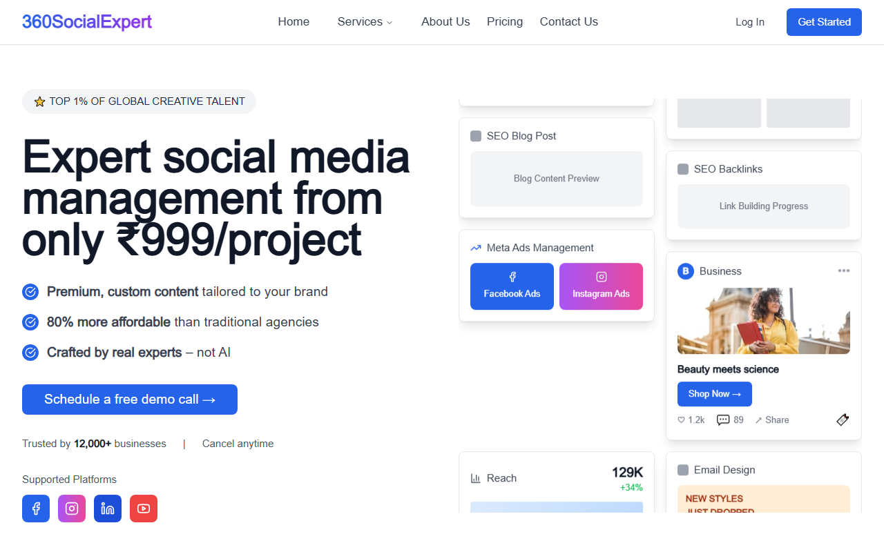 360socialexpert.com screenshot