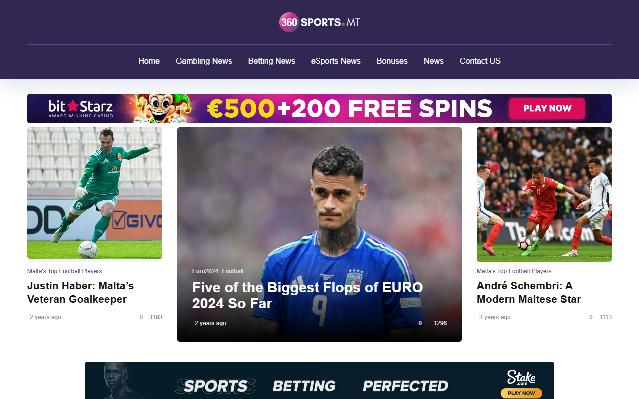 360sportsmalta.com screenshot