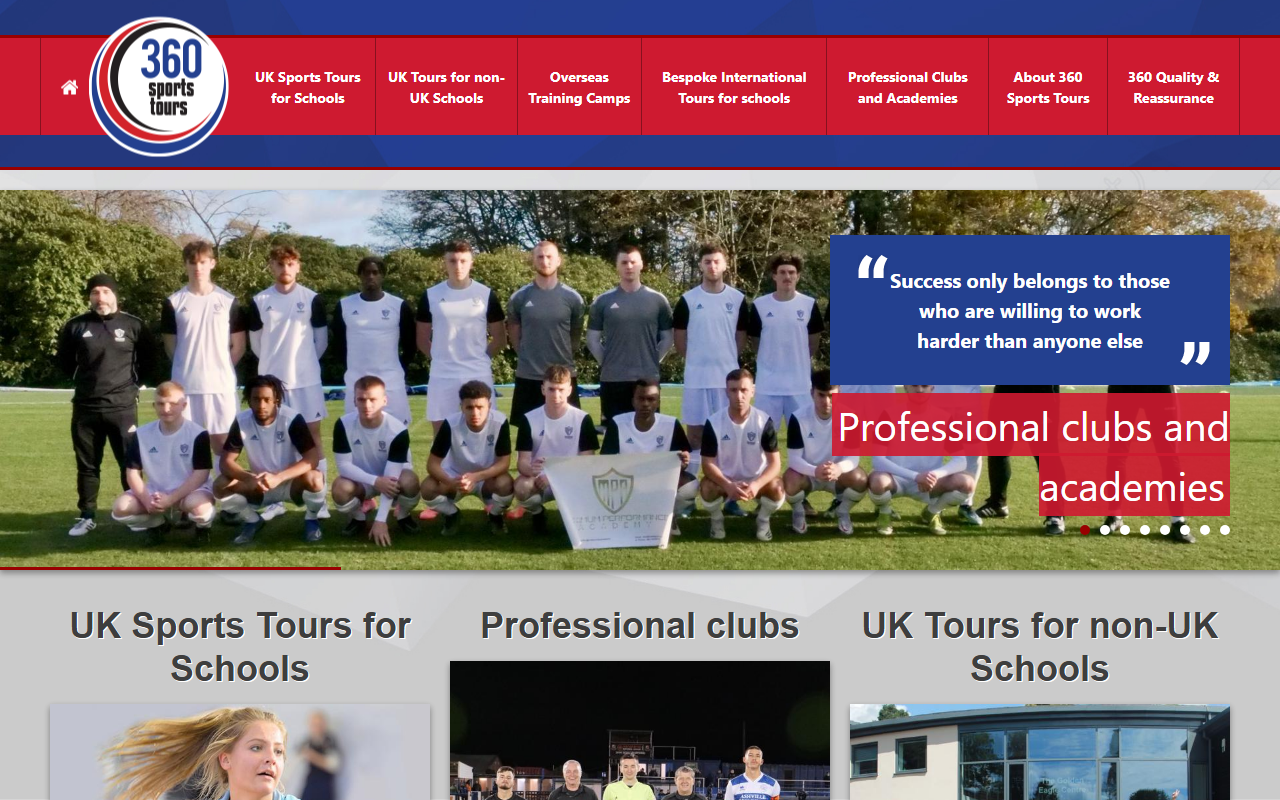 360sportstours.com screenshot