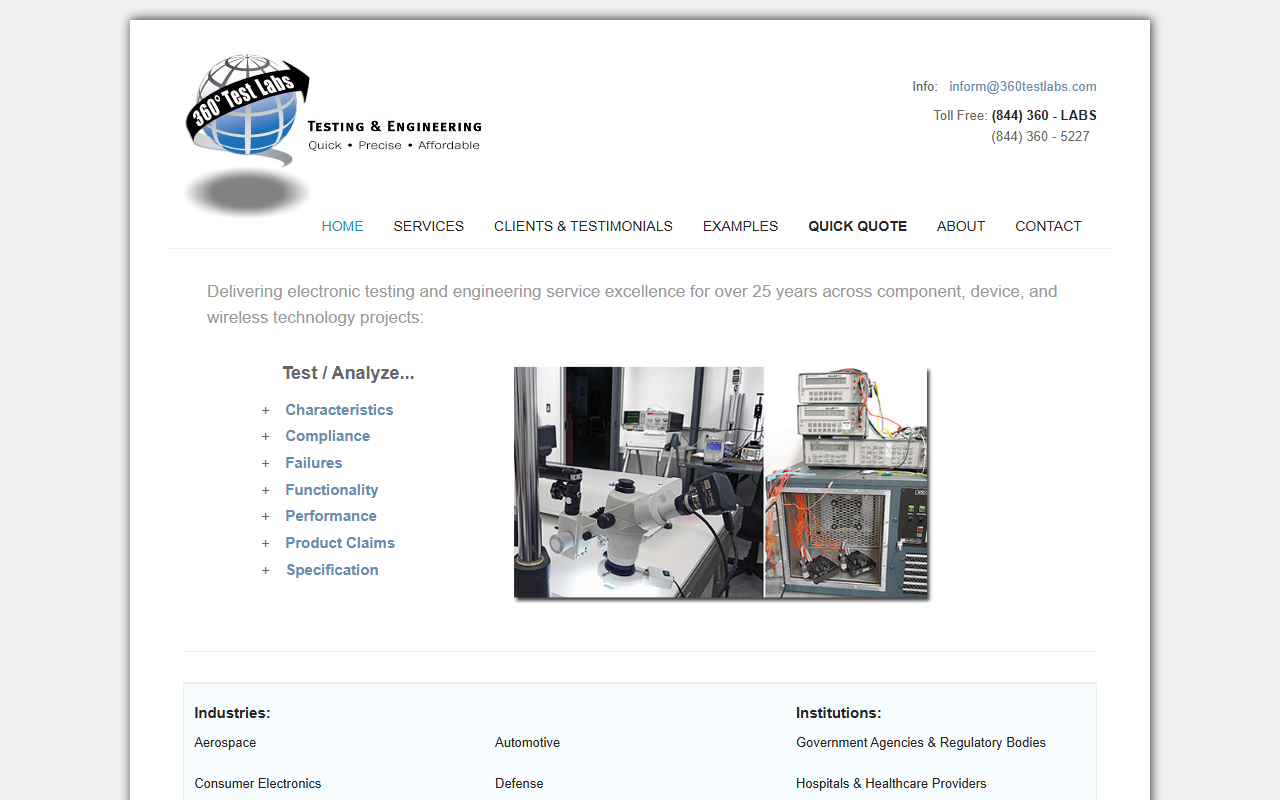 360testinglab.com screenshot