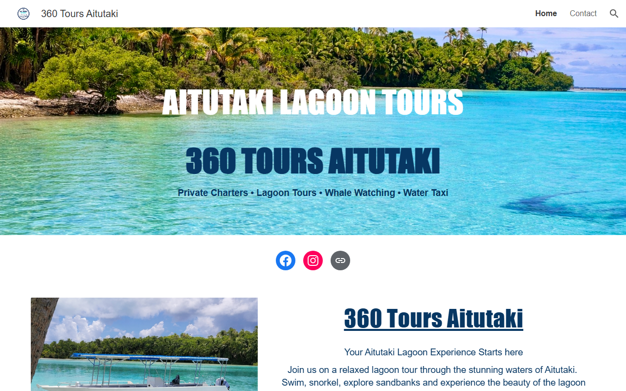 360toursaitutaki.com screenshot