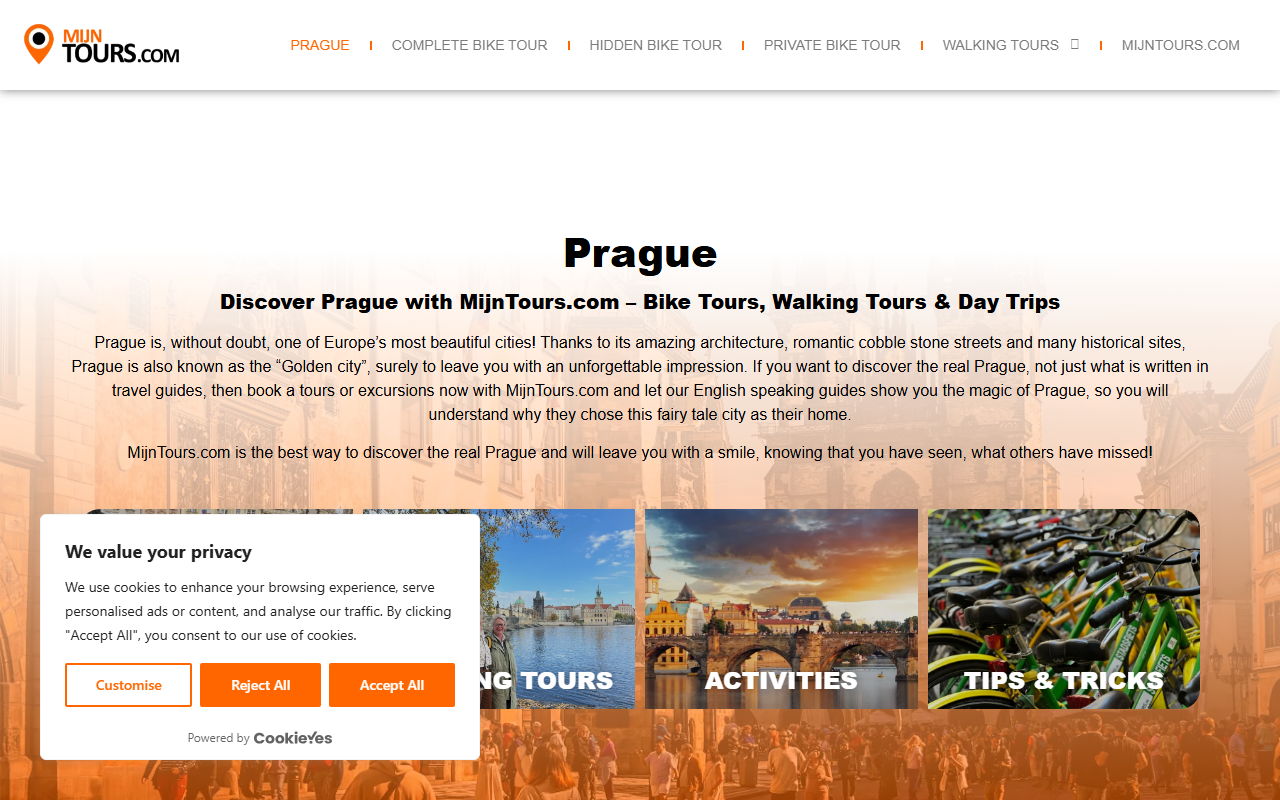 360toursprague.com screenshot