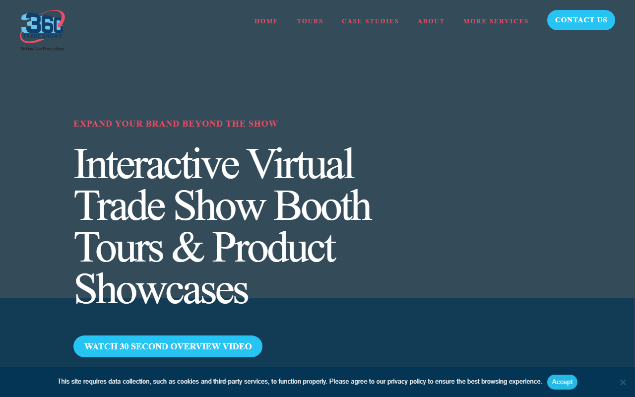 360tradeshows.com screenshot