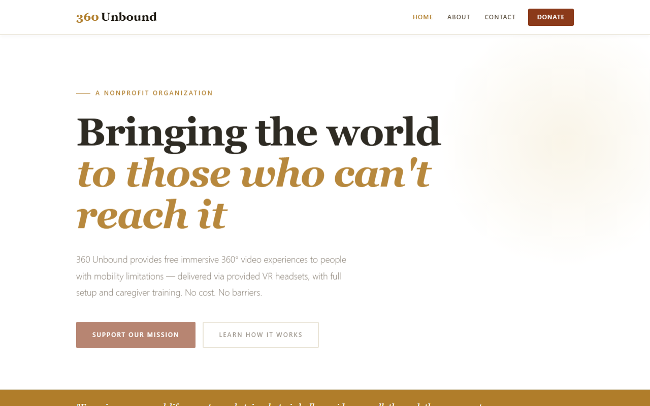 360unbound.com screenshot