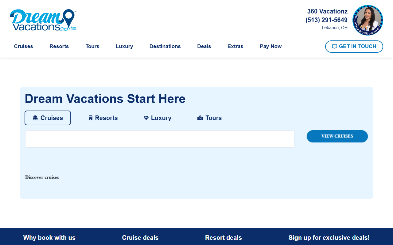 360vacationz.com screenshot